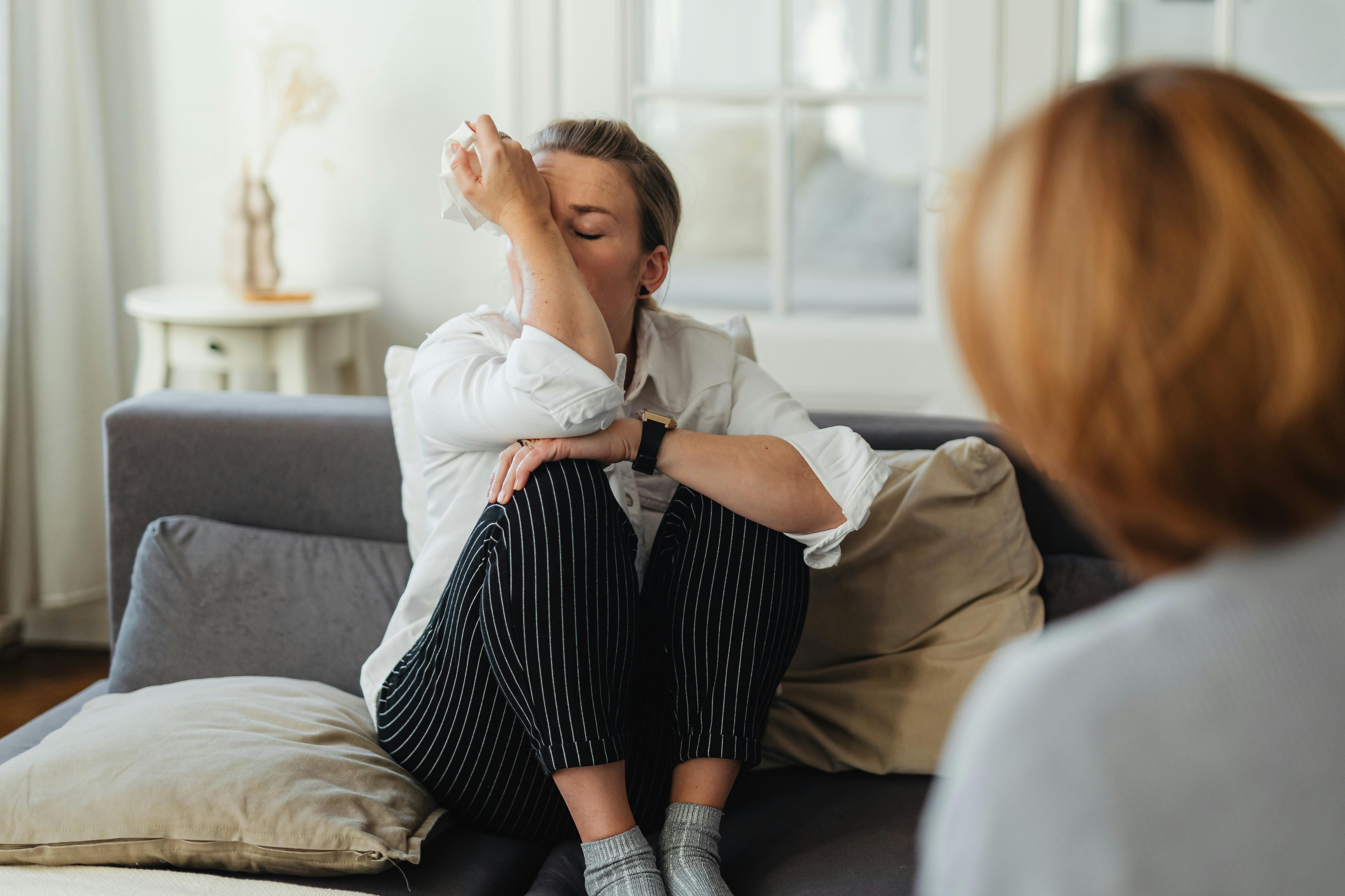 Therapy session for grief and emotional healing